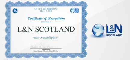 L&N Scotland named Best Overall Supplier by GE